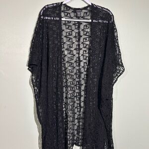 Torrid Black Sheer Swim Coverup